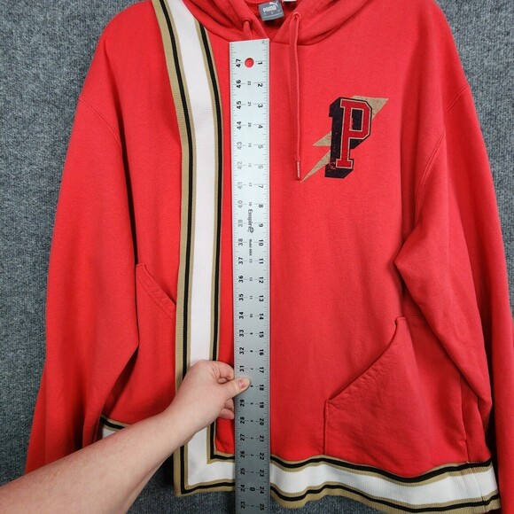 PUMA X JUNE AMBROSE Red High Court Hope Oversized Poncho Hoodie SIZE LARGE - Picture 9 of 16